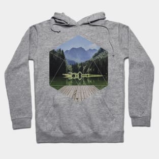 Beautiful Nature Lake Geometric Photography Hoodie